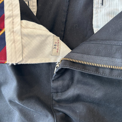 00's J.CREW Essential Chino コットンチノパン ブラック(W38)/C1177P-SO