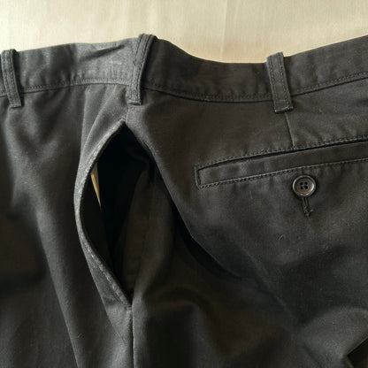 00's J.CREW Essential Chino コットンチノパン ブラック(W38)/C1177P-SO