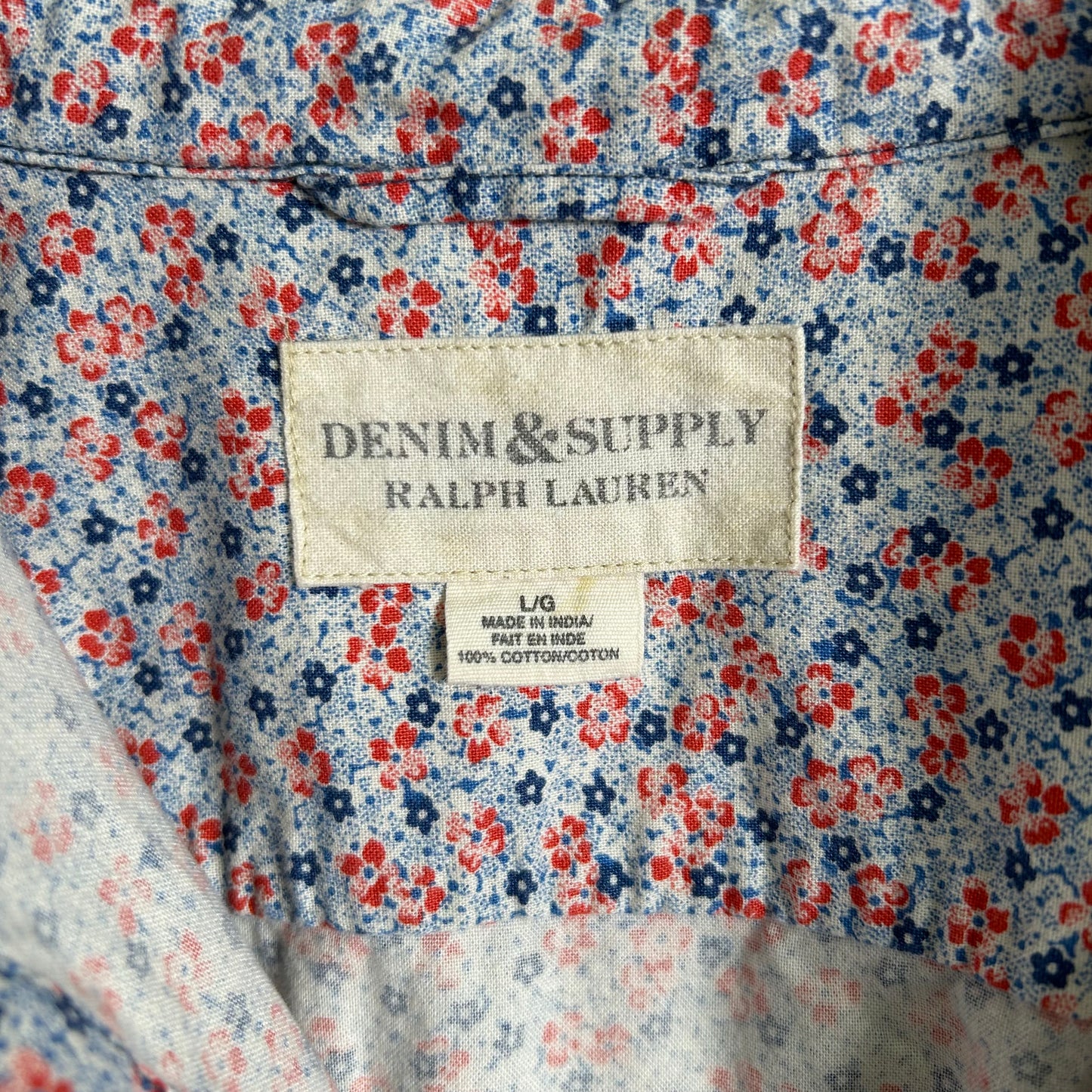 00's denim & supply Ralph Lauren 花柄シャツ(L)/A4607SH-SO