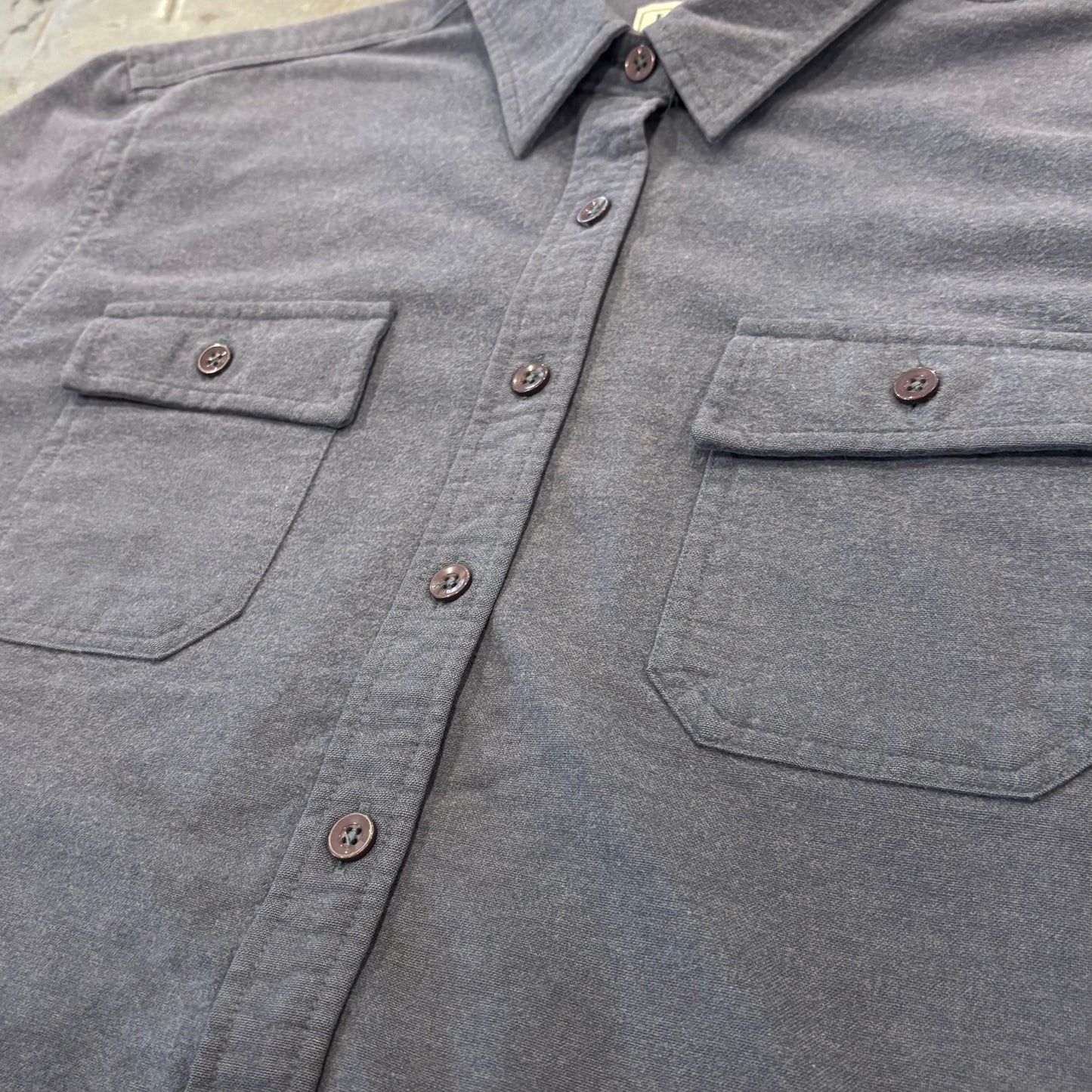 90's L.L.Bean エルエルビーン シャモアクロス シャツ ブルーグレー (ウィメンズXL) /B4153SH-SO