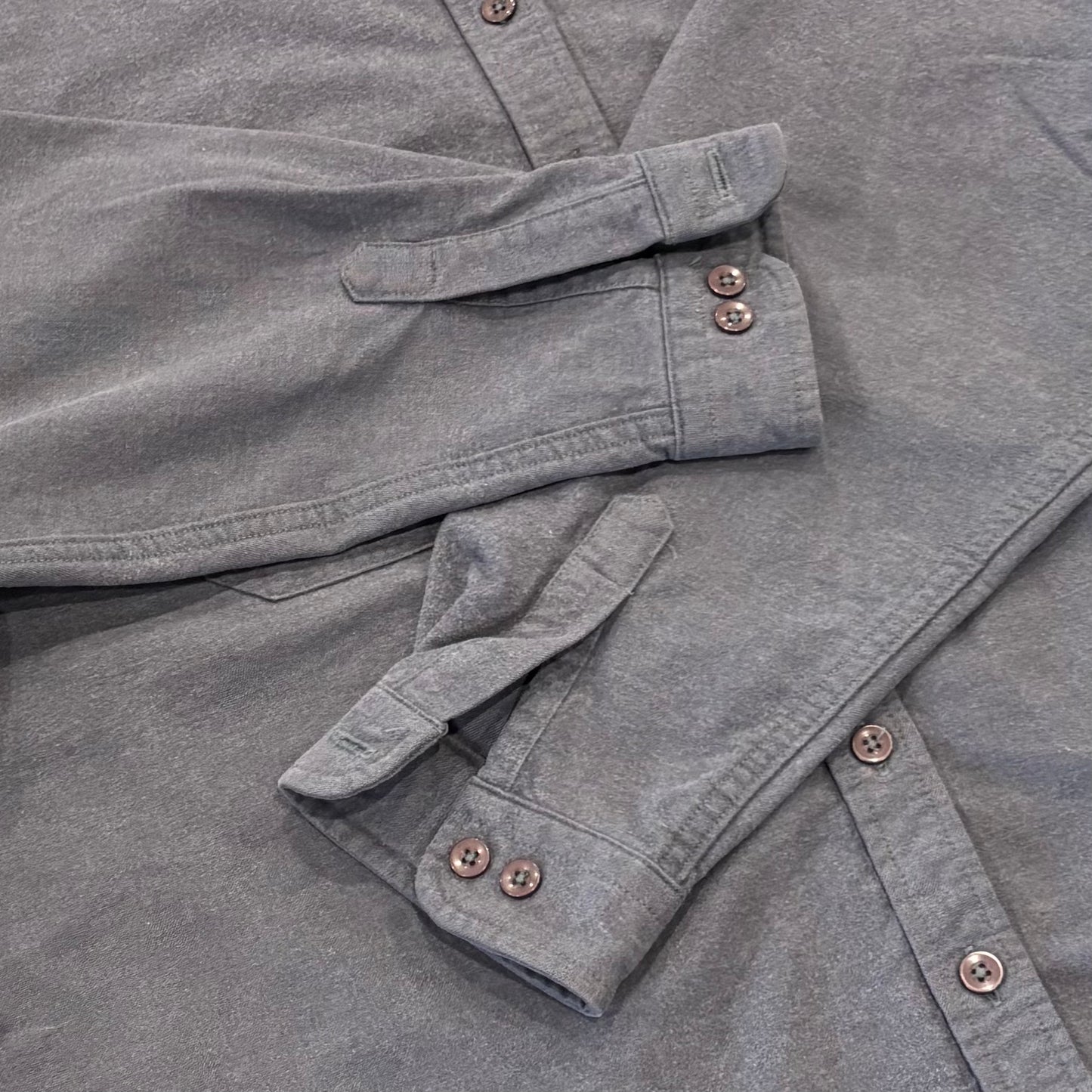 90's L.L.Bean エルエルビーン シャモアクロス シャツ ブルーグレー (ウィメンズXL) /B4153SH-SO