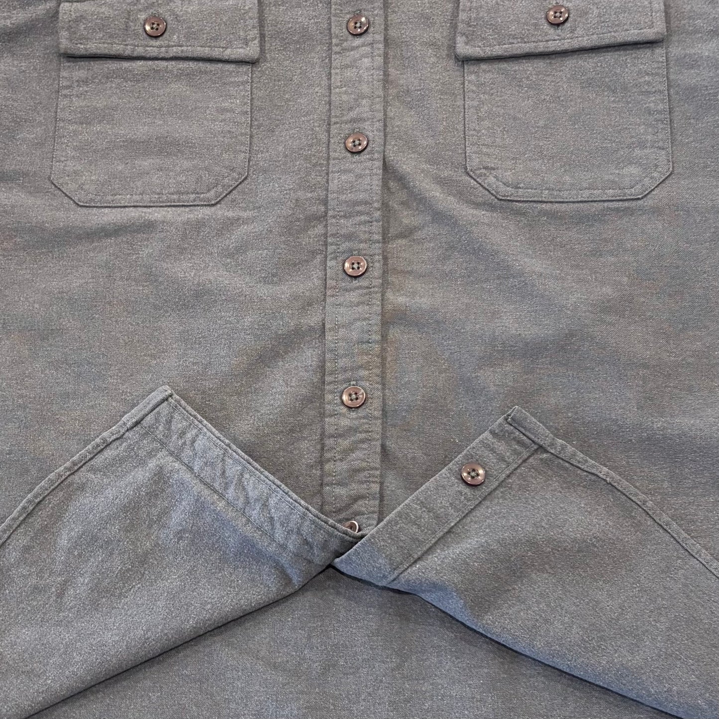 90's L.L.Bean エルエルビーン シャモアクロス シャツ ブルーグレー (ウィメンズXL) /B4153SH-SO