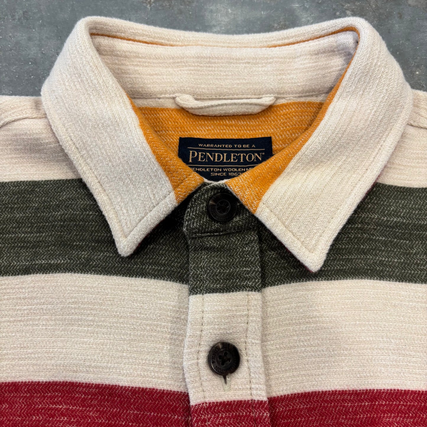 00's Pendleton ペンドルトン ブランケット オーバーシャツ ストライプ ボーダー (M) /A9769SH-SO