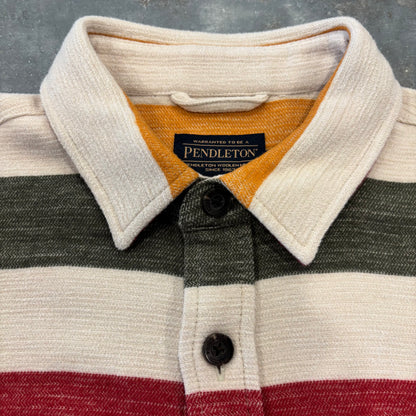 00's Pendleton ペンドルトン ブランケット オーバーシャツ ストライプ ボーダー (M) /A9769SH-SO