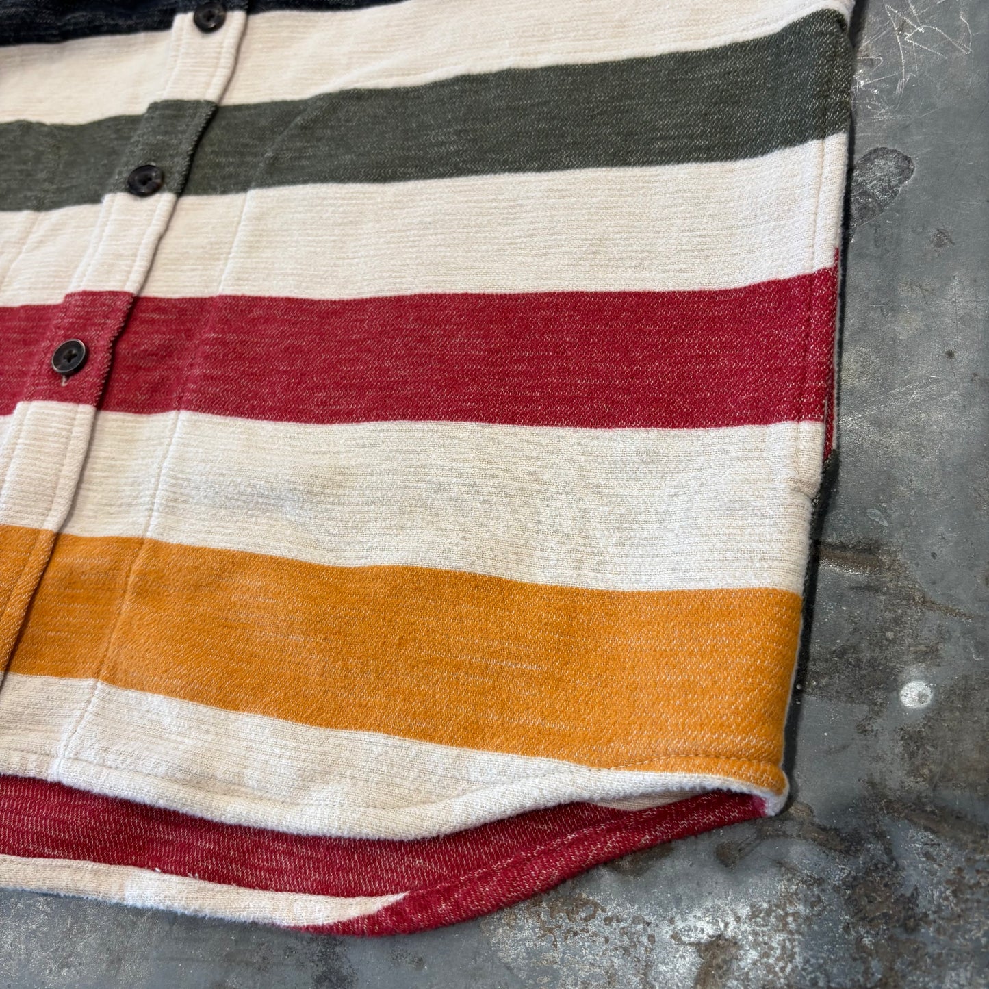 00's Pendleton ペンドルトン ブランケット オーバーシャツ ストライプ ボーダー (M) /A9769SH-SO