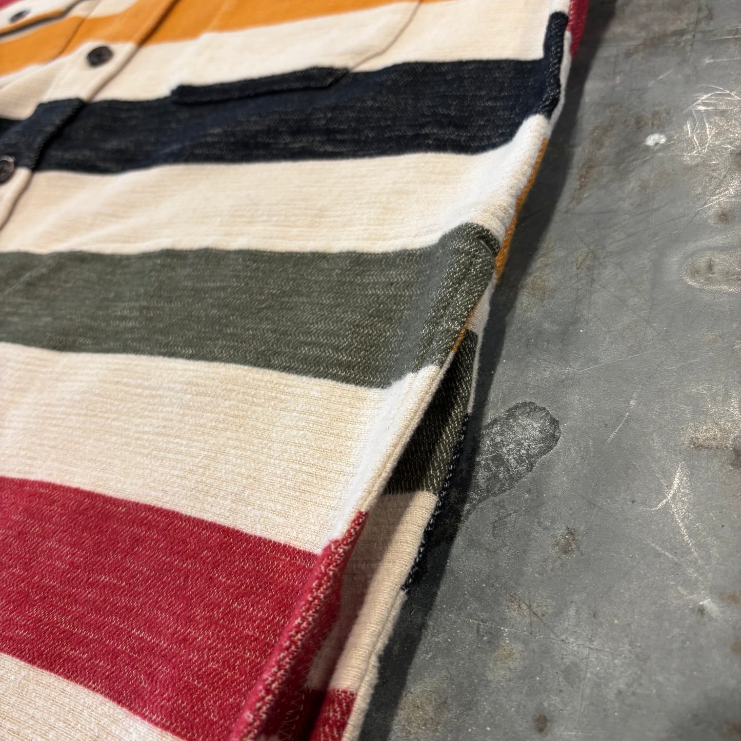 00's Pendleton ペンドルトン ブランケット オーバーシャツ ストライプ ボーダー (M) /A9769SH-SO
