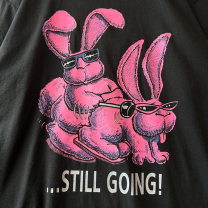 90's Energizer "Energizer Bunny" エナジャイザー・バニー 企業Tシャツ 乾電池 ライト 黒(L)/C1083T-SO