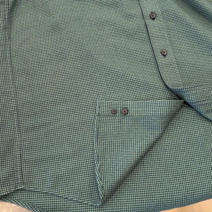 00's L.L.Bean エルエルビーン 千鳥格子柄 ボタンダウンシャツ 深緑 (M) /B4151SH-SO