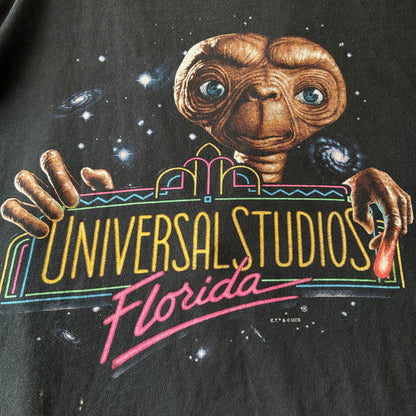 90's UNIVERSAL STUDIO Florida ユニバ E.T. Tシャツ ブラック /C1086T-SO