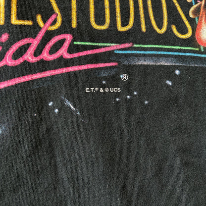 90's UNIVERSAL STUDIO Florida ユニバ E.T. Tシャツ ブラック /C1086T-SO