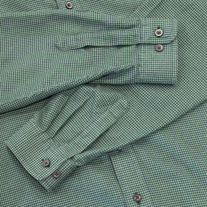 00's L.L.Bean エルエルビーン 千鳥格子柄 ボタンダウンシャツ 深緑 (M) /B4151SH-SO