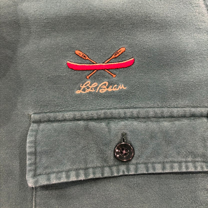 80's L.L.Bean エルエルビーン シャモアクロス シャツ 緑 (推定L）/B4152SH-SO