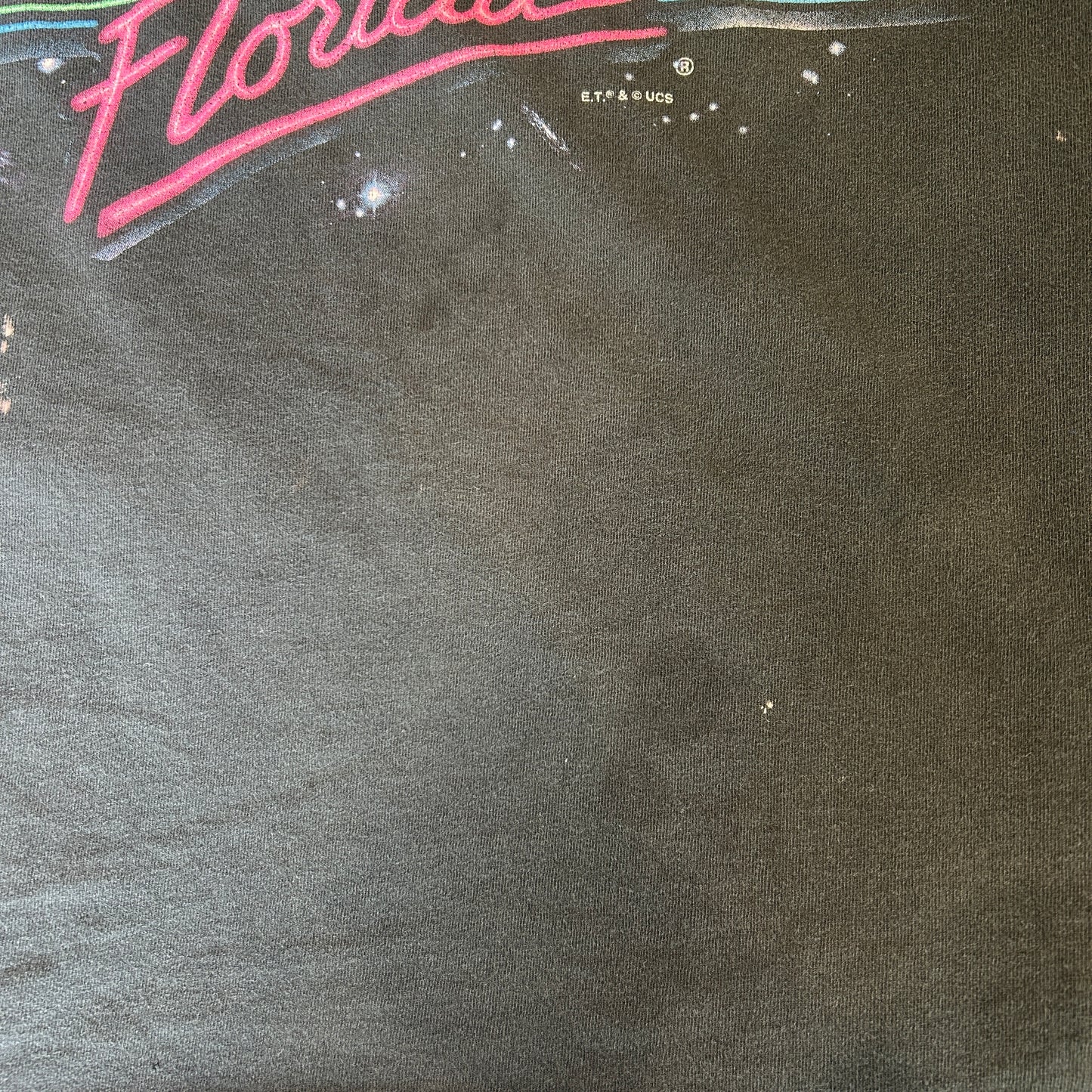 90's UNIVERSAL STUDIO Florida ユニバ E.T. Tシャツ ブラック /C1086T-SO