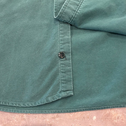 80's L.L.Bean エルエルビーン シャモアクロス シャツ 緑 (推定L）/B4152SH-SO