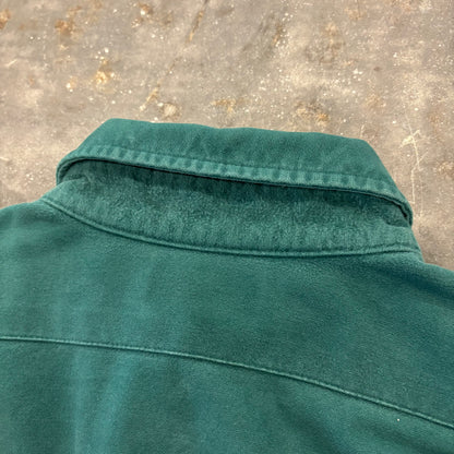 80's L.L.Bean エルエルビーン シャモアクロス シャツ 緑 (推定L）/B4152SH-SO