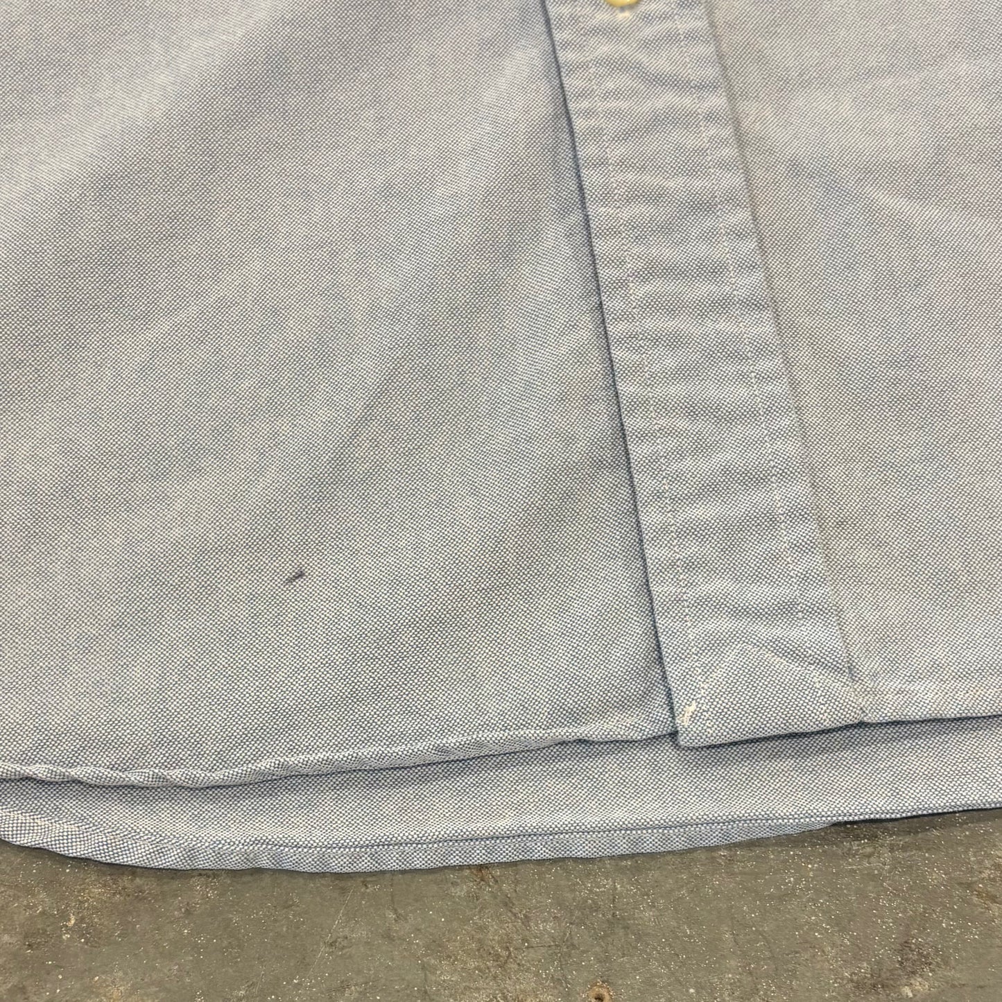 00's Ralph Lauren ラルフローレン ポロベア刺繍 ボタンダウンシャツ 水色 (L) /C1430SH-SO