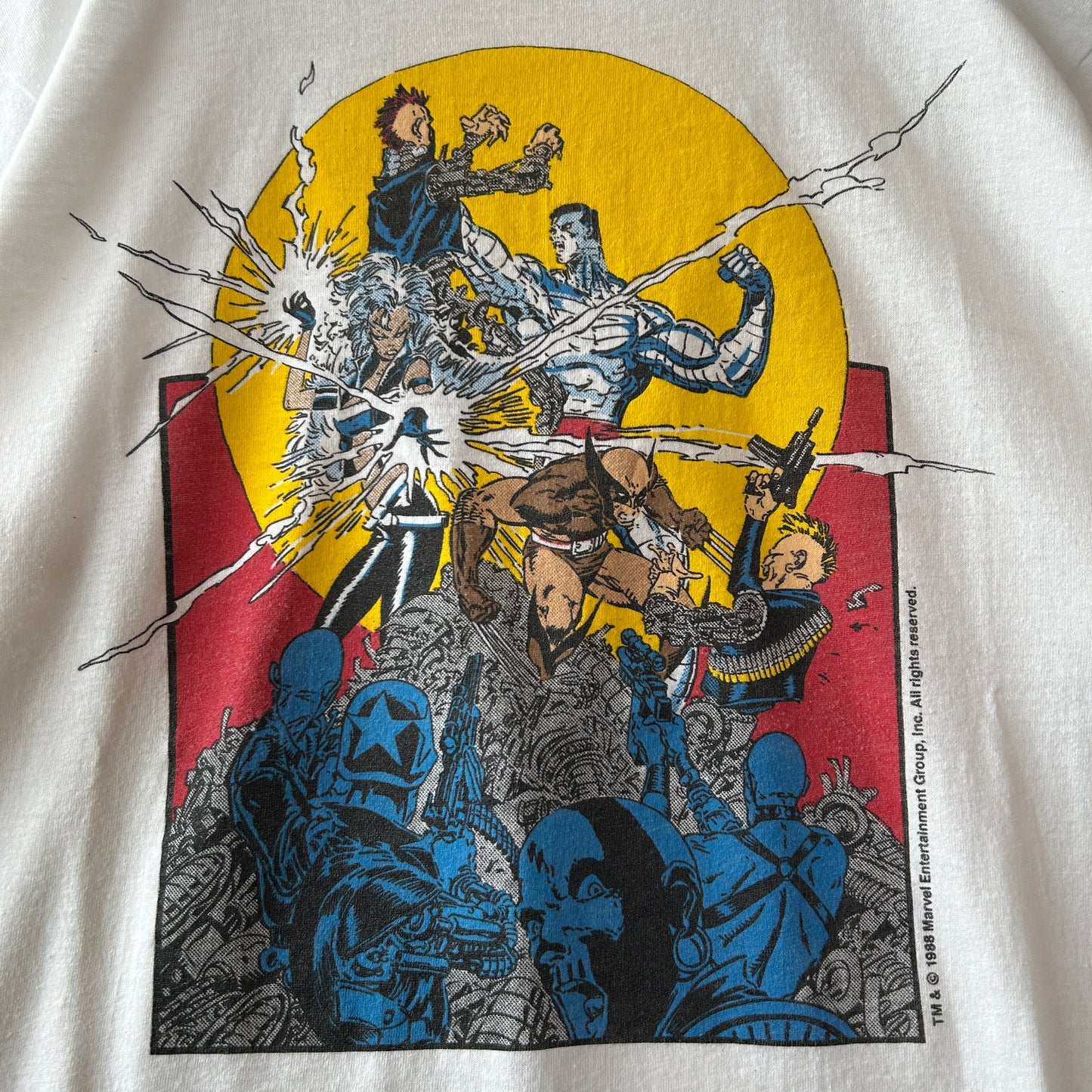 80's MARVEL COMICS マーベル  X-MEN アメコミTシャツ 白(M)/C1184T-SO