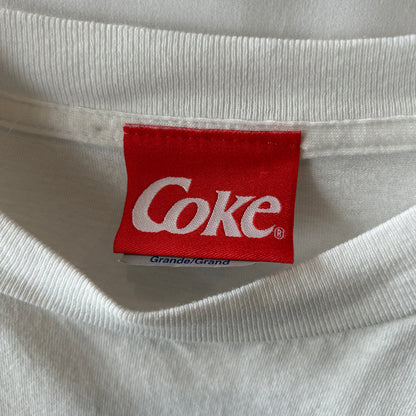 90's Coca-Cola コカ・コーラ 月と太陽 アドバタイジングTシャツ 白 TULTEX(L)/C1183T-SO