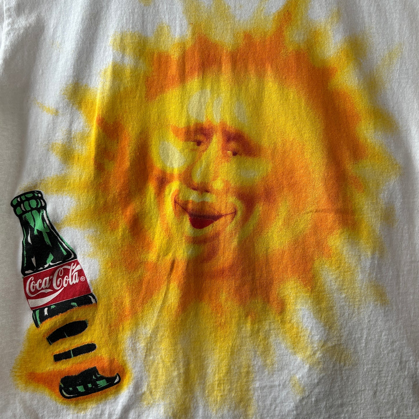 90's Coca-Cola コカ・コーラ 月と太陽 アドバタイジングTシャツ 白 TULTEX(L)/C1183T-SO