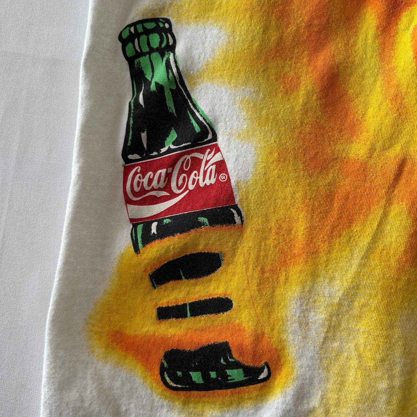 90's Coca-Cola コカ・コーラ 月と太陽 アドバタイジングTシャツ 白 TULTEX(L)/C1183T-SO