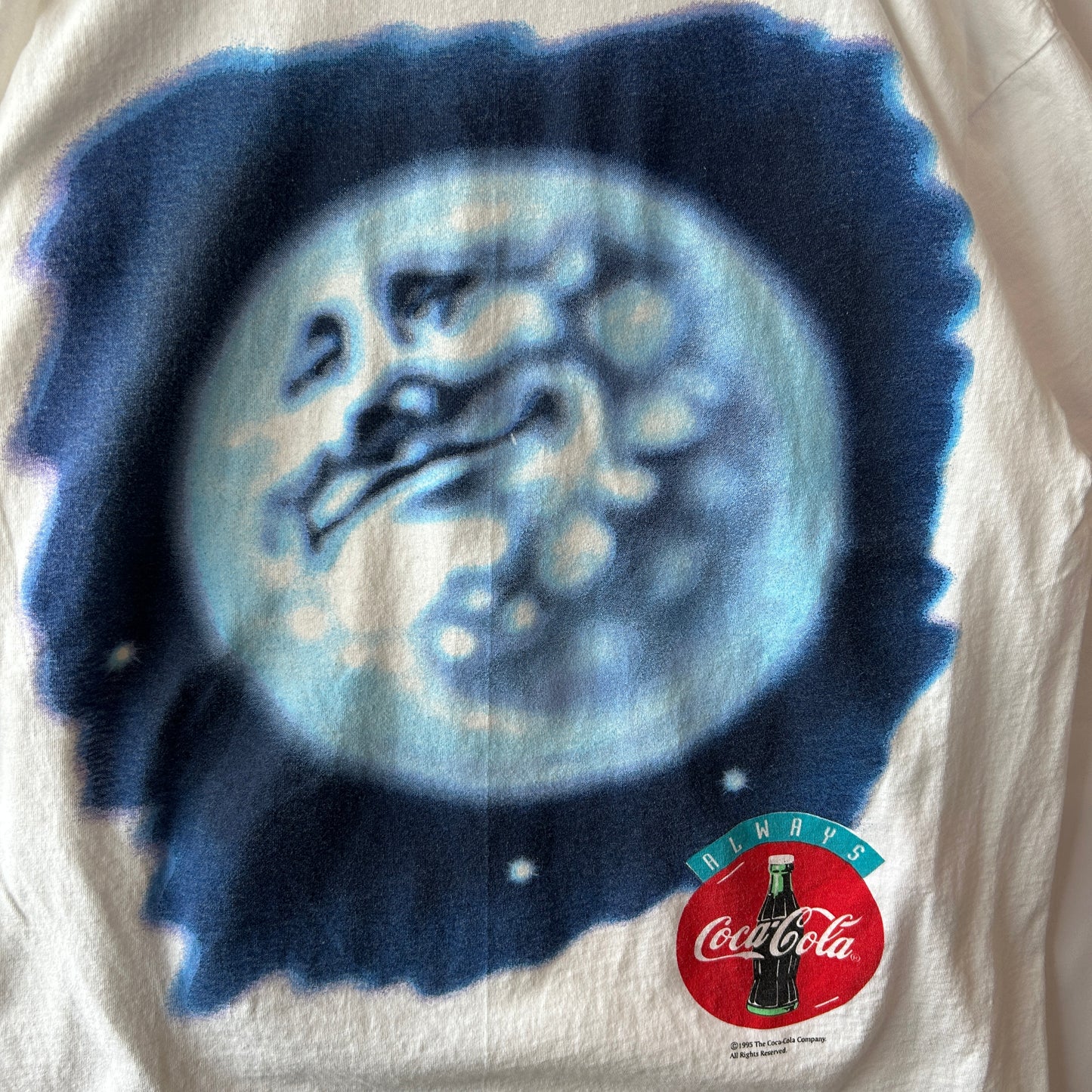 90's Coca-Cola コカ・コーラ 月と太陽 アドバタイジングTシャツ 白 TULTEX(L)/C1183T-SO