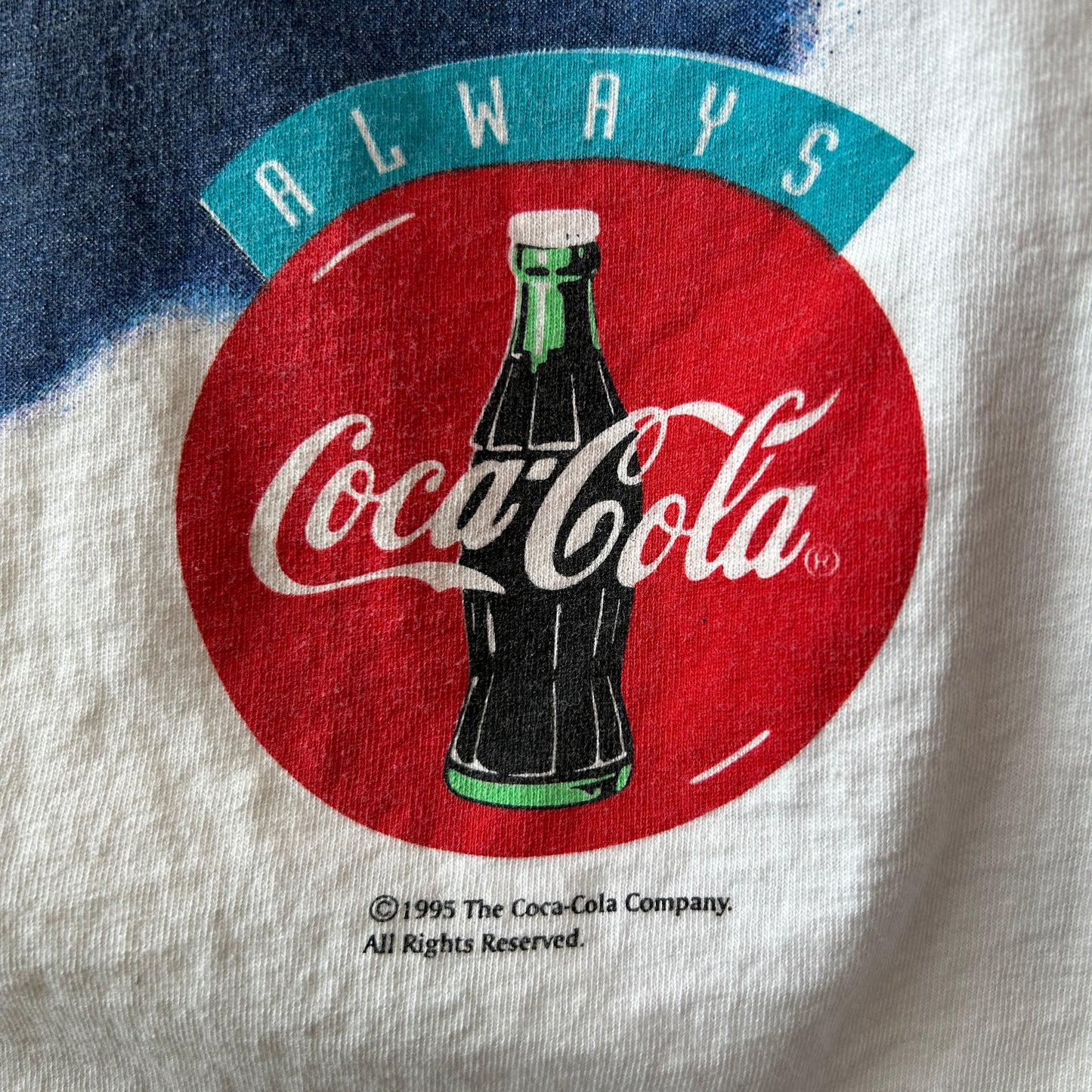 90's Coca-Cola コカ・コーラ 月と太陽 アドバタイジングTシャツ 白 TULTEX(L)/C1183T-SO
