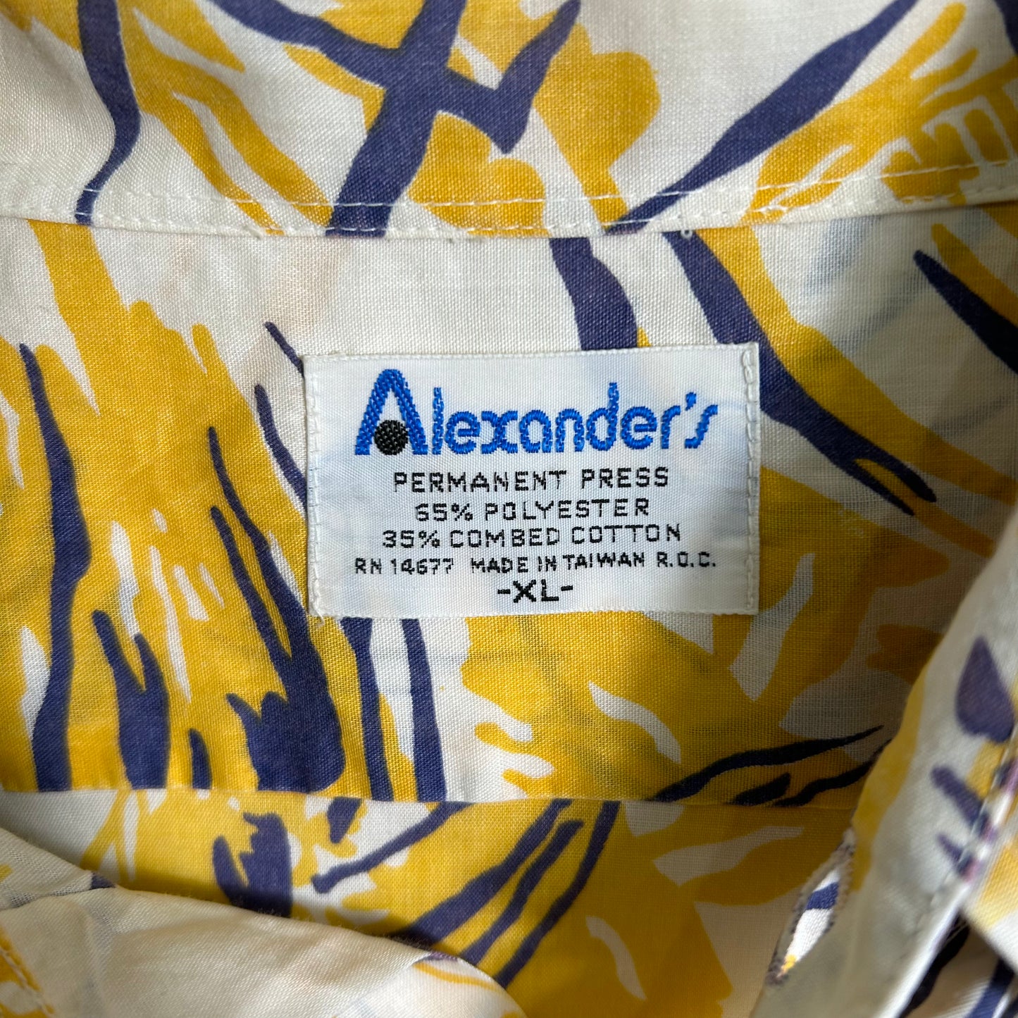 70's ALEXANDER'S 総柄シャツ (XL)/A4595SH-SO