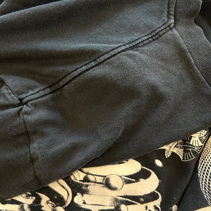 90's M.C.Escher エッシャー アートマルチプリントTシャツ ANDZIA 黒(L)/A7184T-SO