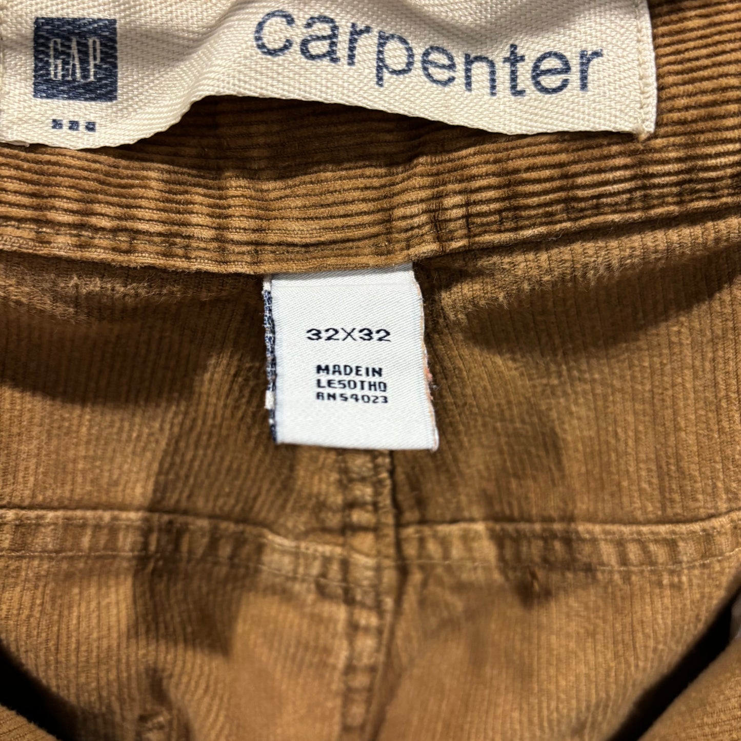 90-00's GAP コーデュロイ carpenter カーペンターパンツ ブラウン (32×32)/B4161P-SO