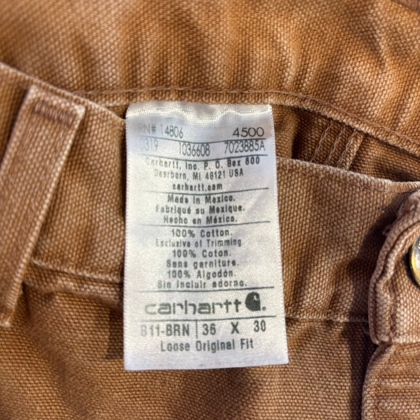 00's Carhartt カーハート ダブルニー ペインターパンツ B11 BRN (36×30)/B3677P-SO