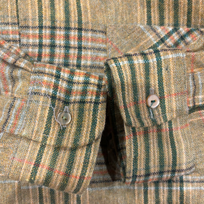 70's Campus ウールチェックシャツ 黄緑橙 (XL)/A6961S-SO