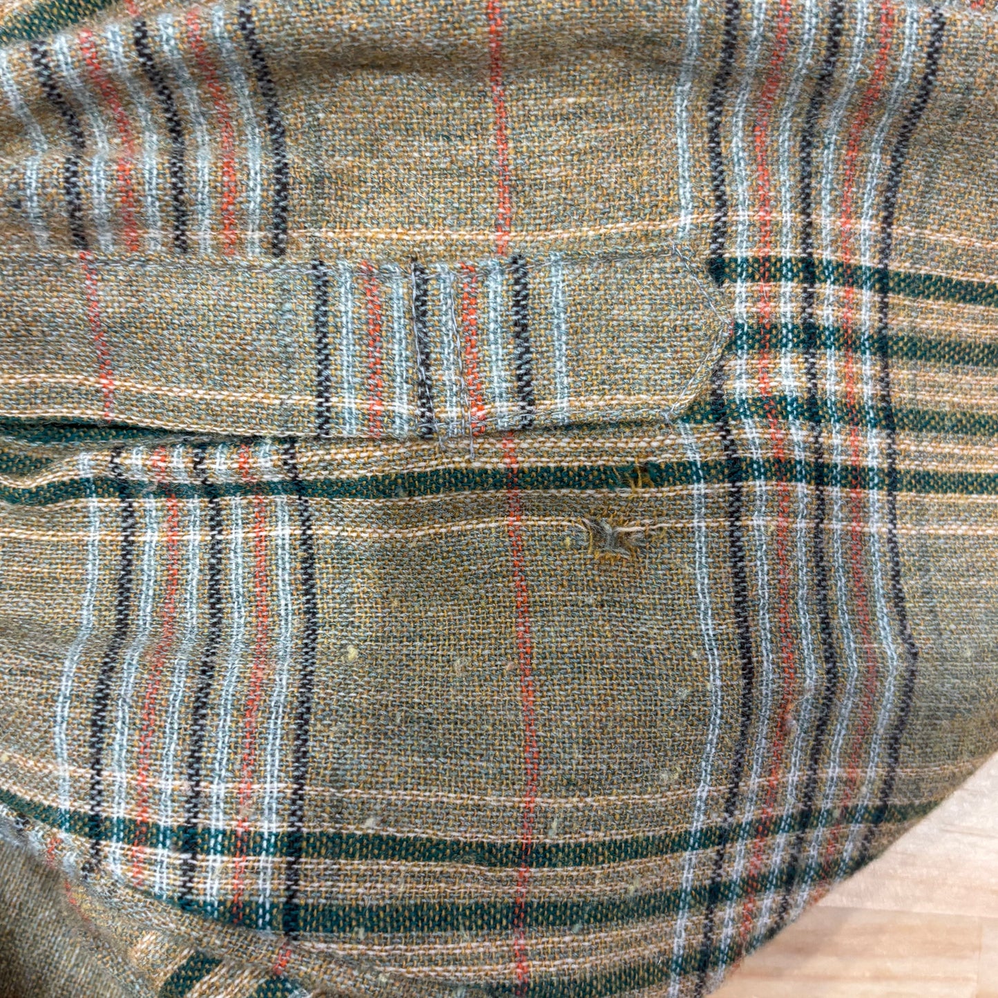 70's Campus ウールチェックシャツ 黄緑橙 (XL)/A6961S-SO