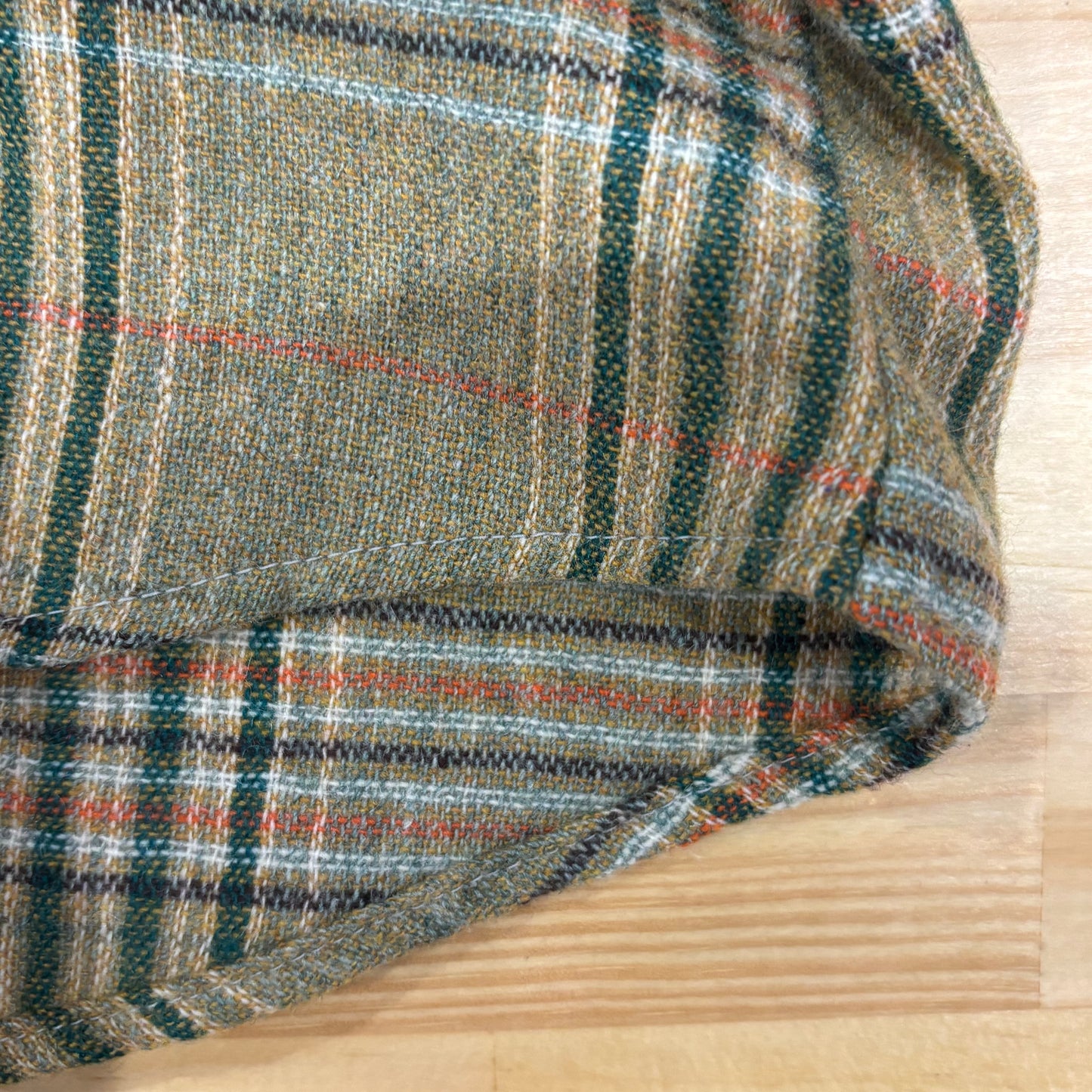 70's Campus ウールチェックシャツ 黄緑橙 (XL)/A6961S-SO