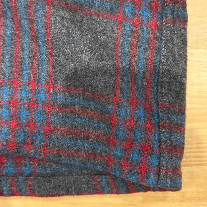 60's Towncraft ウールチェックシャツ 黒赤青 (M)/A8293S-SO