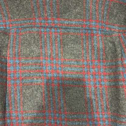 60's Towncraft ウールチェックシャツ 黒赤青 (M)/A8293S-SO