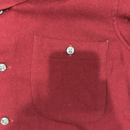 50's Perndleton ボードシャツ 無地 ワインレッド (S)/A8982S0-SO