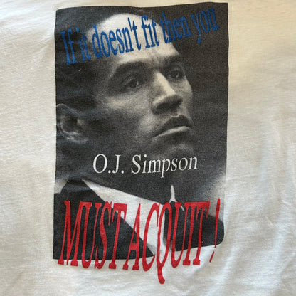 90's O.J.Simpson フォトTシャツ 白(XL)/A6494T-SO