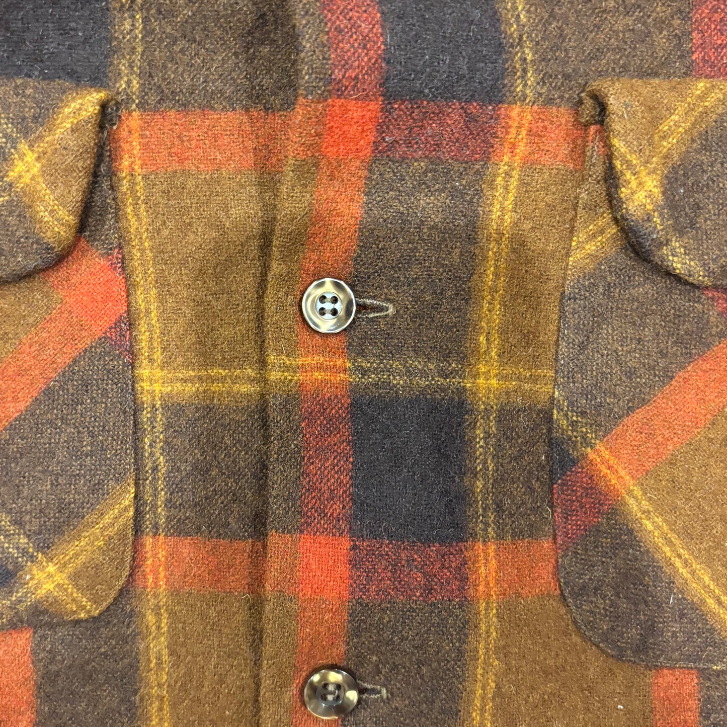 70's Pendleton ボードシャツ チェック 茶橙焦茶 (S)/A8724S-SO