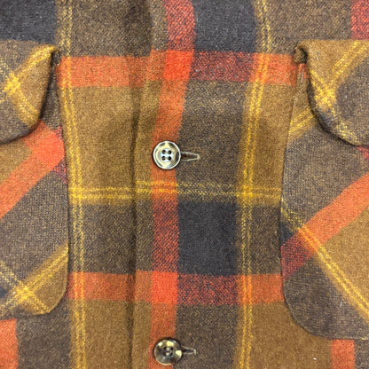 70's Pendleton ボードシャツ チェック 茶橙焦茶 (S)/A8724S-SO
