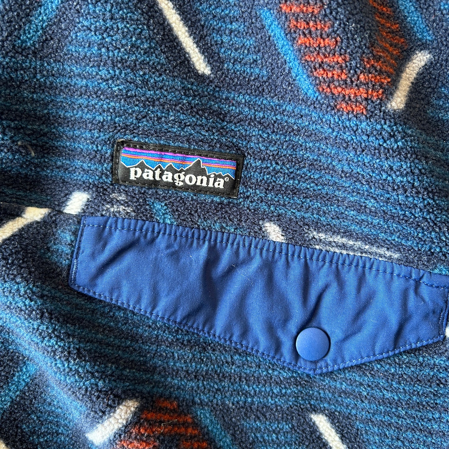 2017 Patagonia パタゴニア スナップT フリースプルオーバー ネイティブ柄 ネイビー(XL)/C0216F-SO