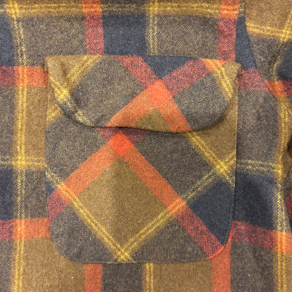 70's Pendleton ボードシャツ チェック 茶橙焦茶 (S)/A8724S-SO