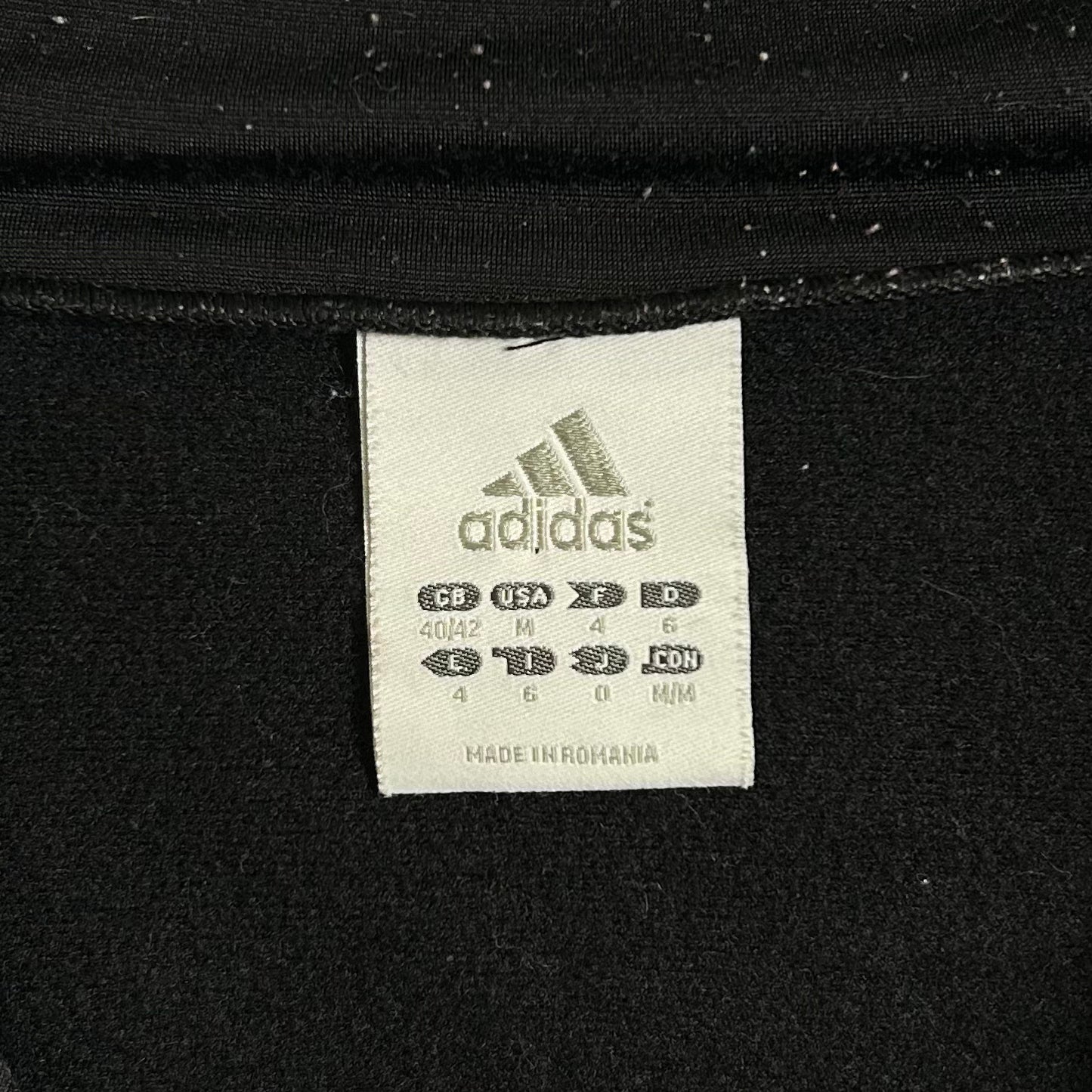 00's adidas トラックジャケット 黒銀 (M)/A1313J-SO