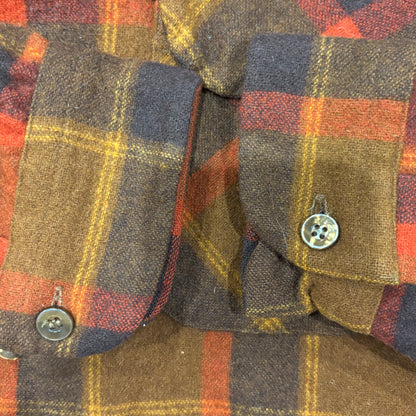 70's Pendleton ボードシャツ チェック 茶橙焦茶 (S)/A8724S-SO