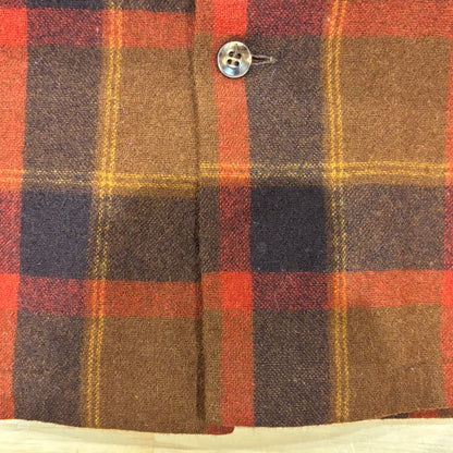 70's Pendleton ボードシャツ チェック 茶橙焦茶 (S)/A8724S-SO