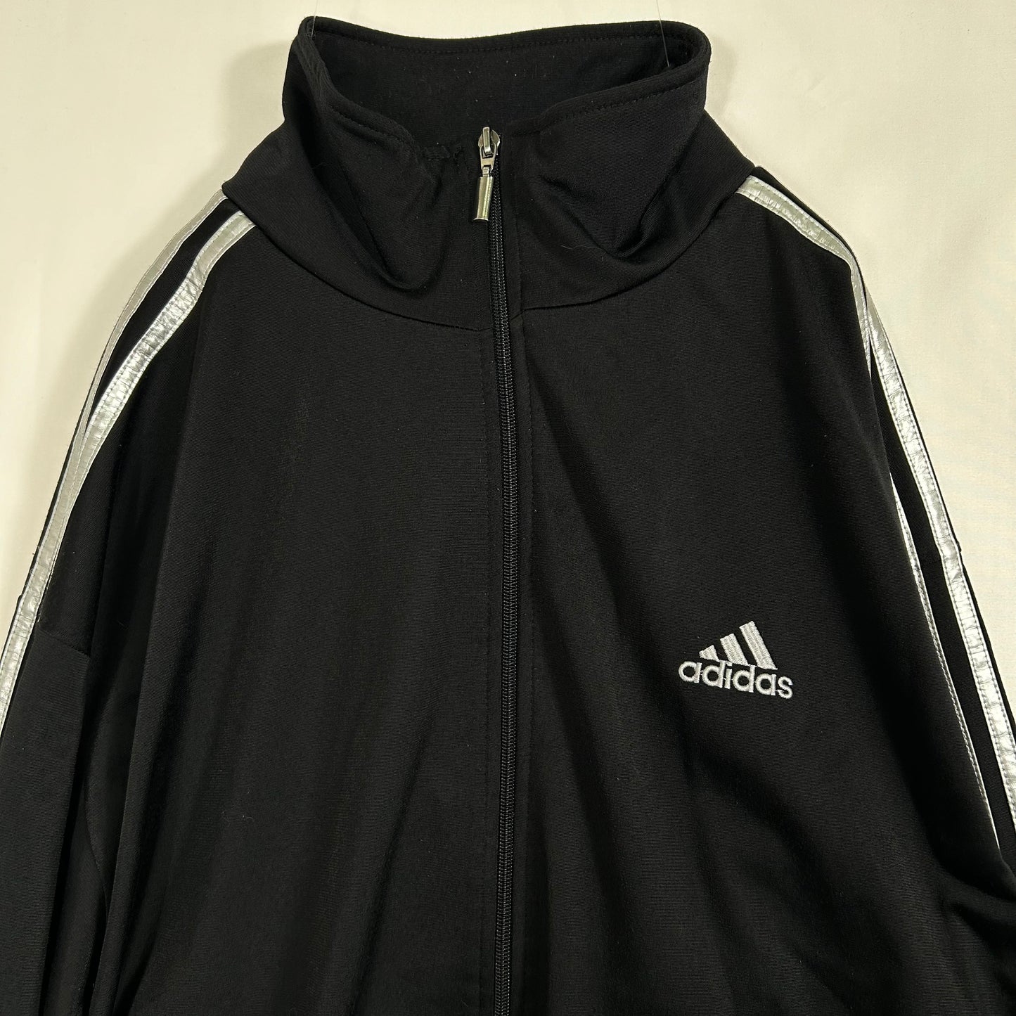 00's adidas トラックジャケット 黒銀 (M)/A1313J-SO