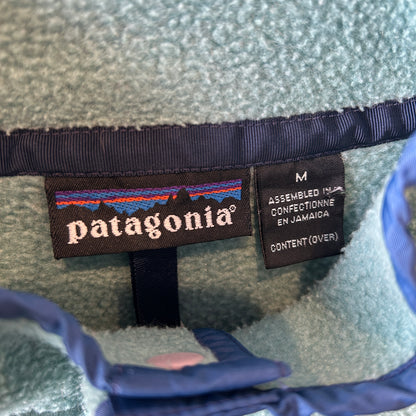 90's Patagonia パタゴニア スナップT フリースプルオーバー Sea Green/Ink Blue (M)/C0213F-SO