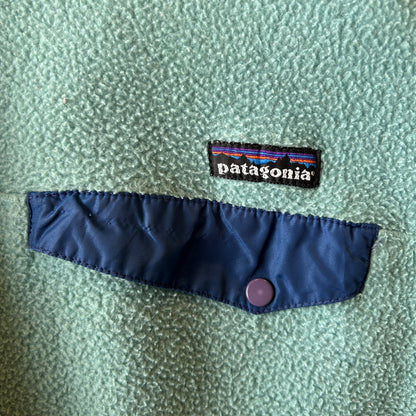 90's Patagonia パタゴニア スナップT フリースプルオーバー Sea Green/Ink Blue (M)/C0213F-SO