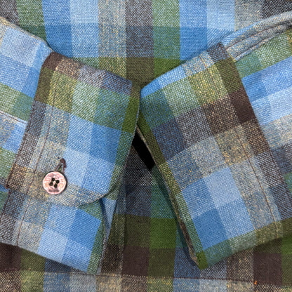 60's Pendleton ボードシャツ チェック 青緑紺 (S)/A8668S-SO