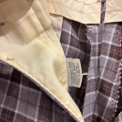 70-80's Hubbard Slacks ハバード・スラックス ベージュ×ブラウン×ホワイト (不明)/B4159P-SO