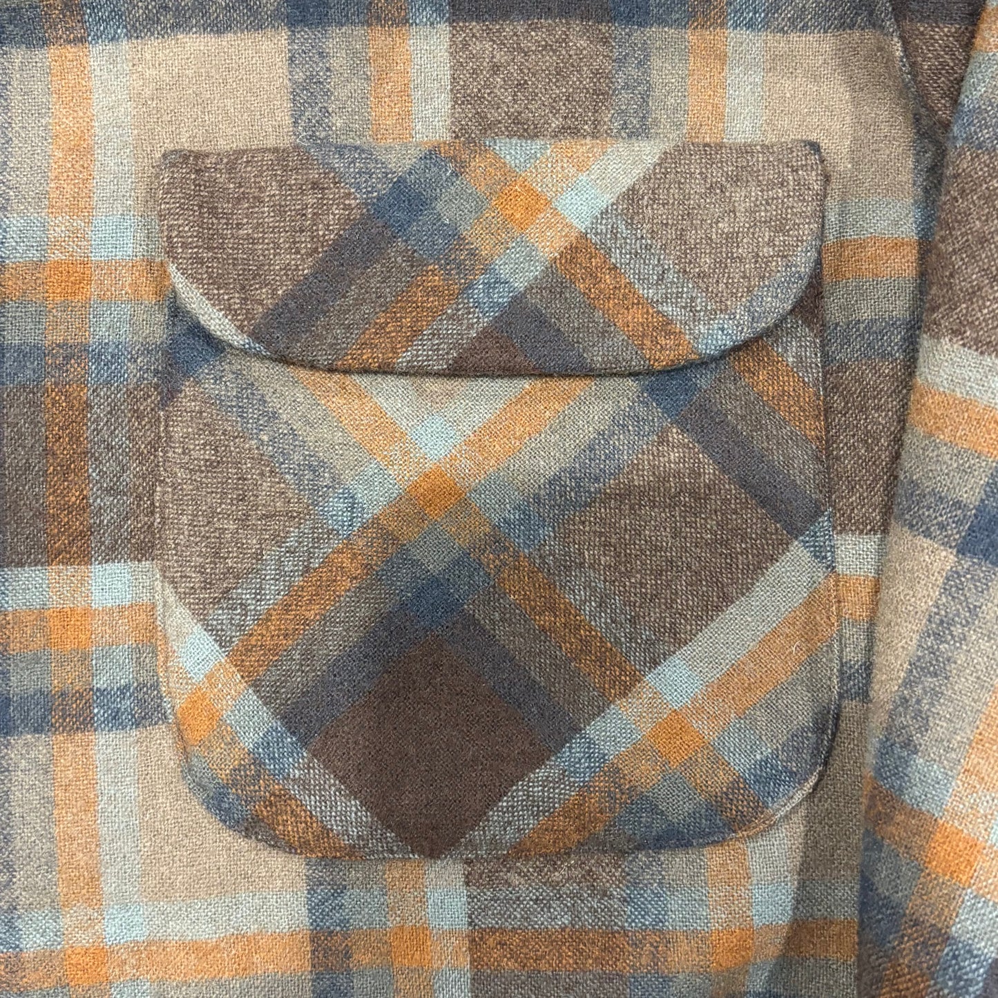 70's Pendleton ボードシャツ チェック 茶橙黒 (S)/A8246S-SO